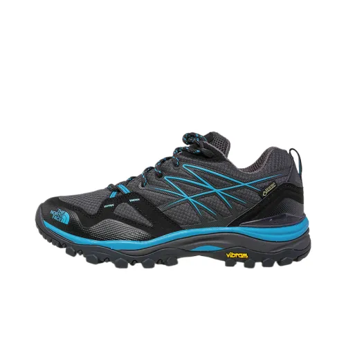 THE NORTH FACE PU, Mesh Abrasion Resistant Waterproof And Breathable Grip Low top Hiking Shoes Women's Black Blue