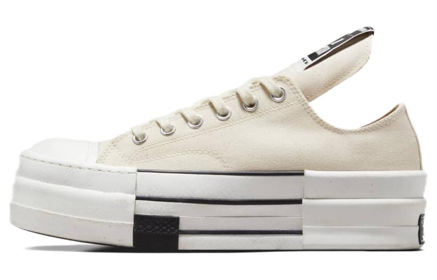 Chuck 70 Rick Owens x Chuck 70 Drkshdw Dbl Drkstar Converse Low 'Natural Ivory'
