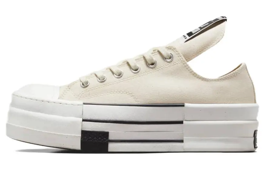 Chuck 70 Rick Owens x Chuck 70 Drkshdw Dbl Drkstar Converse Low 'Natural Ivory'