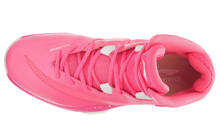 Li Ning Super Light 13 Basketball Shoes Unisex High Top Fluorescent Fruit Pink