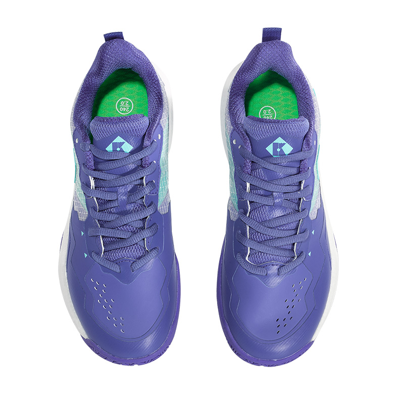 KUMPOO Badminton Shoes Unisex Low Top Purple/White/Green