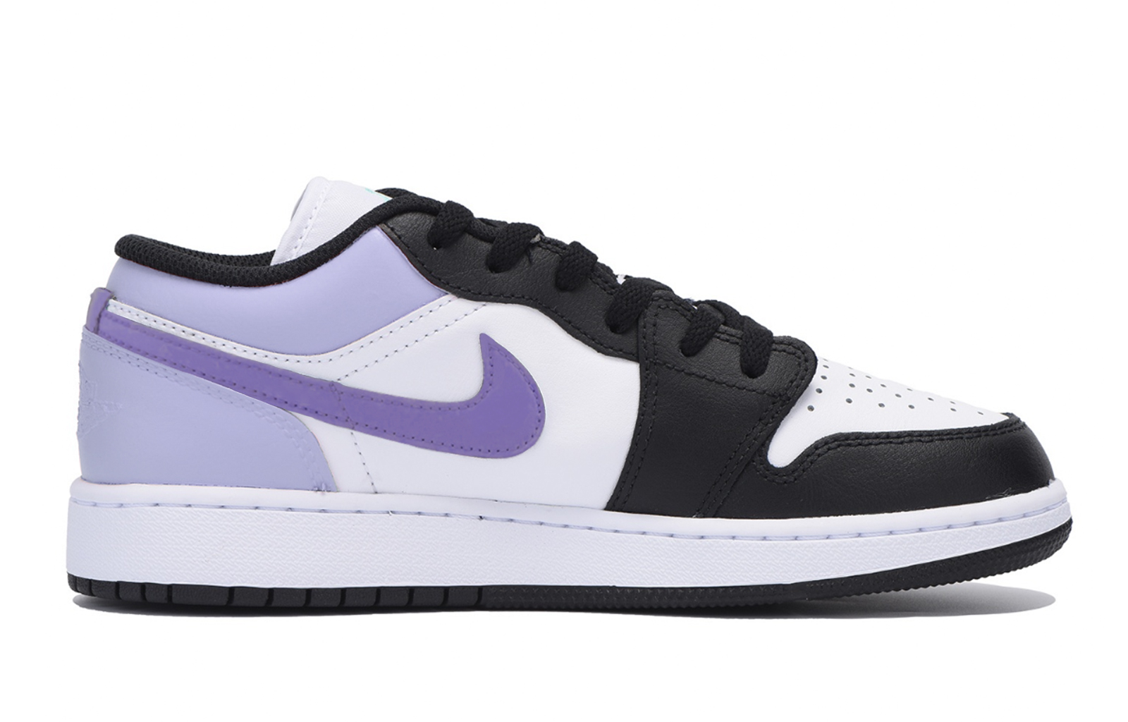 Jordan Air Jordan 1 Radish Taro Slip Resistant Low top Vintage Basketball Shoes Men’s White Purple