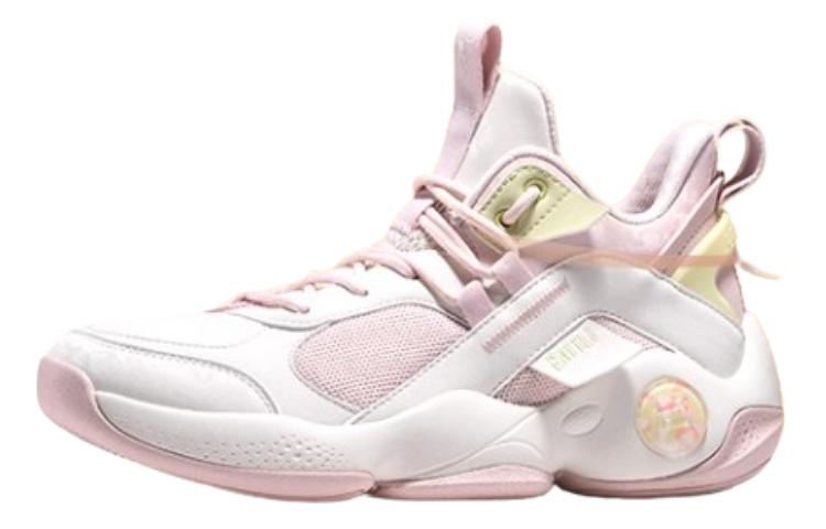 QIAODAN Comfortable Cushioning, Wear Resistant Low top Basketball Shoes Women’s White Pink