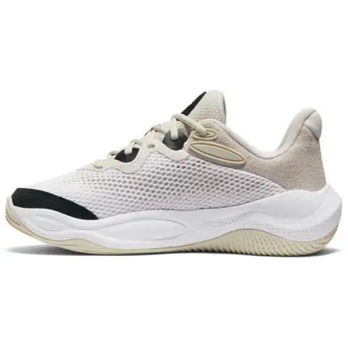 Under Armour Abrasion Resistant Low top Basketball Shoes Men's Ecru