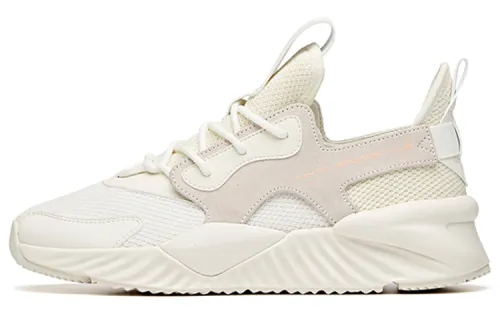 ANTA Chunky Sneakers Women's Low Top Ivory White/Light Brown