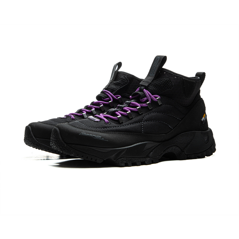 Li Ning Outdoor CF Tracing Slip Resistant Abrasion Resistant High top Hiking Shoes Unisex Black