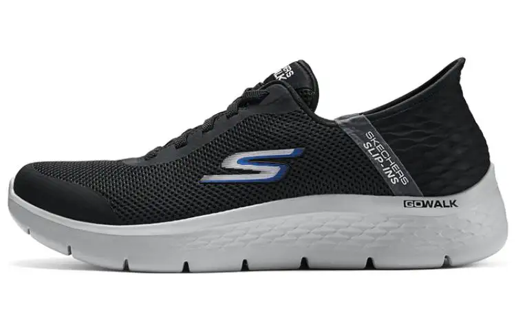 Skechers Go Walk Fle Lightweight Running Shoes Men's Black Gray