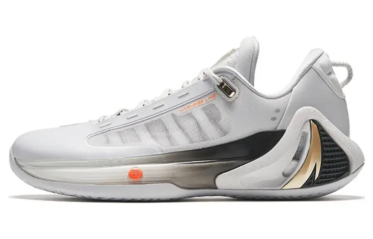 ANTA GH4 Basketball Shoes Men's Low Top Sand Grain Gray/Castle Gray