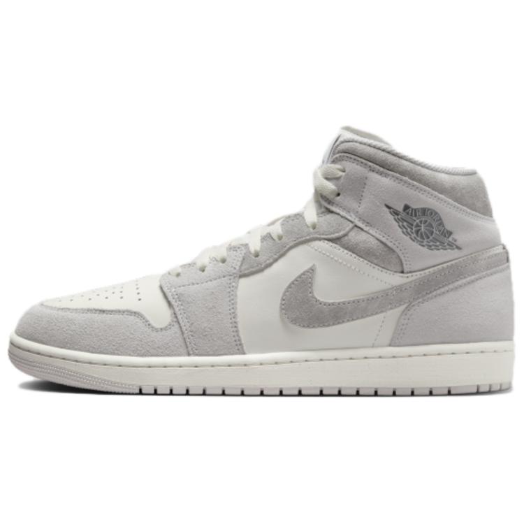 Мужские кроссовки Jordan Air Jordan 1 SE (серо-белые)