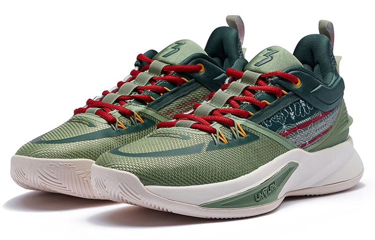 361° Restraint 3 Basketball Shoes Men’s Low Top Green/White