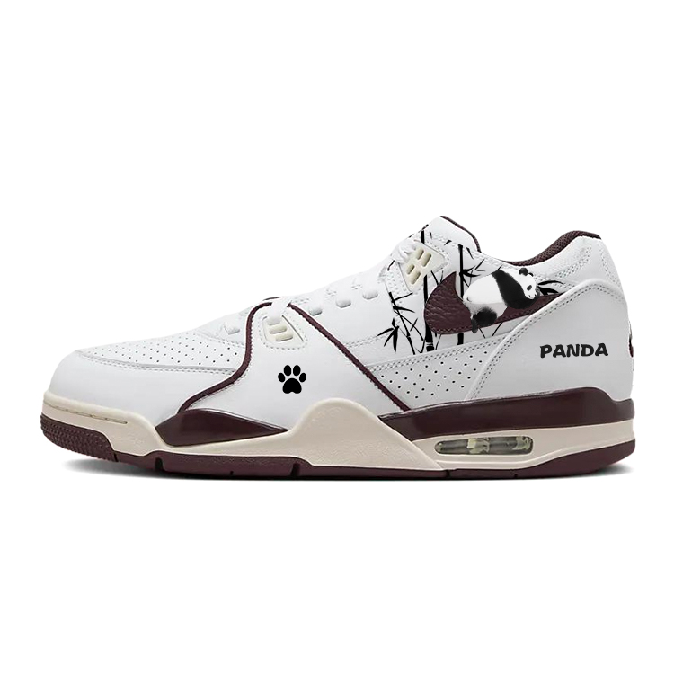 Nike Air Flight 89 Cushioning Slip Resistant Abrasion Resistant Low top Vintage Basketball Shoes Men’s Brown White