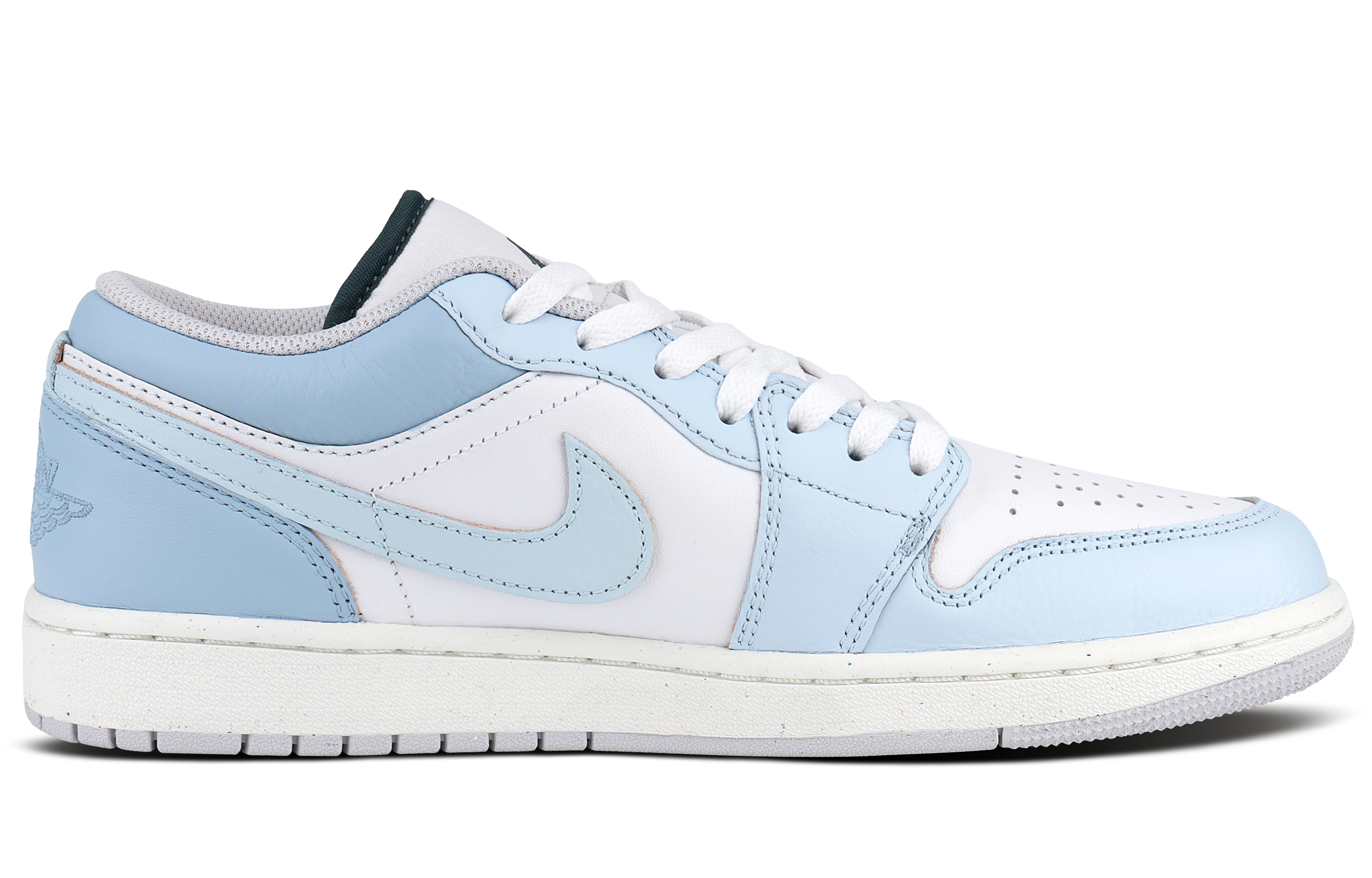 Jordan Air Jordan 1 Leather Abrasion Resistant Breathable Low top Vintage Basketball Shoes Men’s Blue White