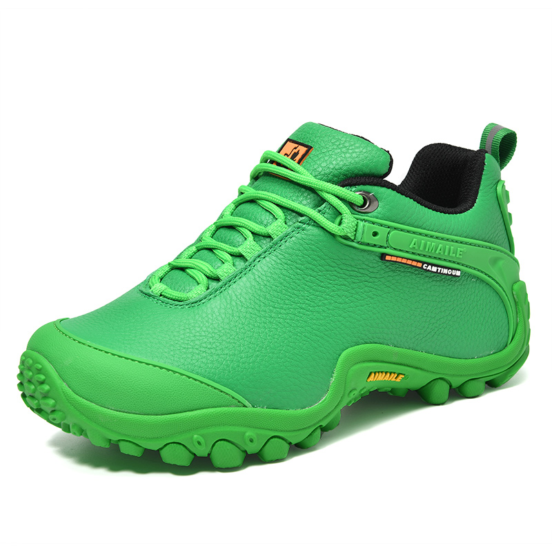 MODE FULL Cow Leather Cushioning Slip Resistant Abrasion Resistant Waterproof And Breathable Lightweight Low top