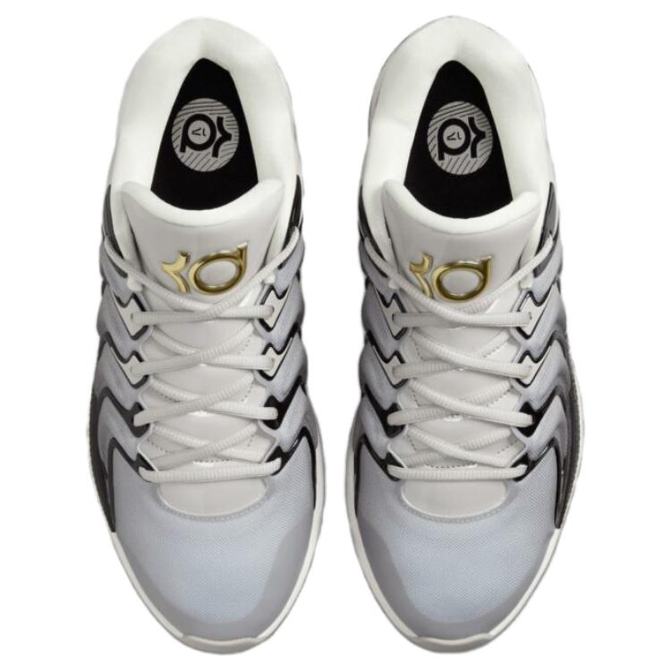 Nike KD 17 Slip Resistant Abrasion Resistant Low top Basketball Shoes Unisex Gray Black