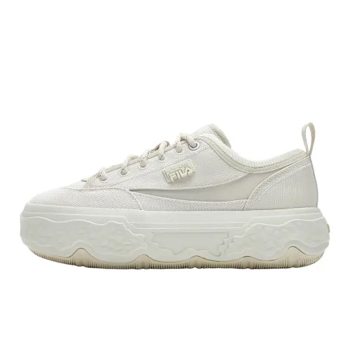 FILA ROCK Shoes Abrasion Resistant Low top Canvas Shoes Women's White