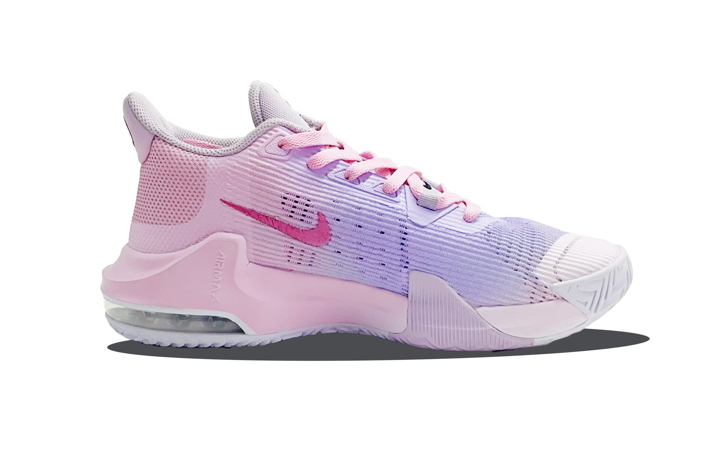 Nike Air Max Impact 3 Fabric Slip Resistant Abrasion Resistant Low top Basketball Shoes Men’s Light Purple