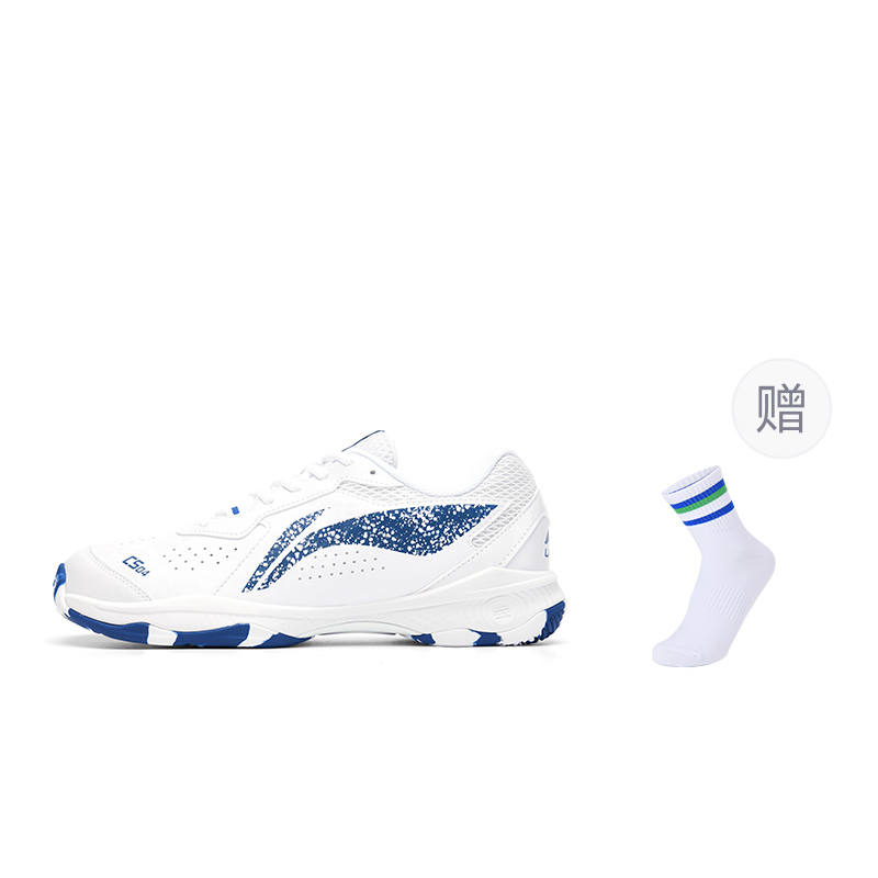 Li Ning Rubber Slip Resistant, Abrasion Resistant, Breathable Low top Badminton Shoes Unisex Blue