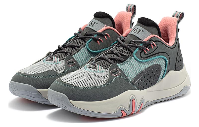 361° Slip Resistant Abrasion Resistant Low top Basketball Shoes Men’s Gray White Blue