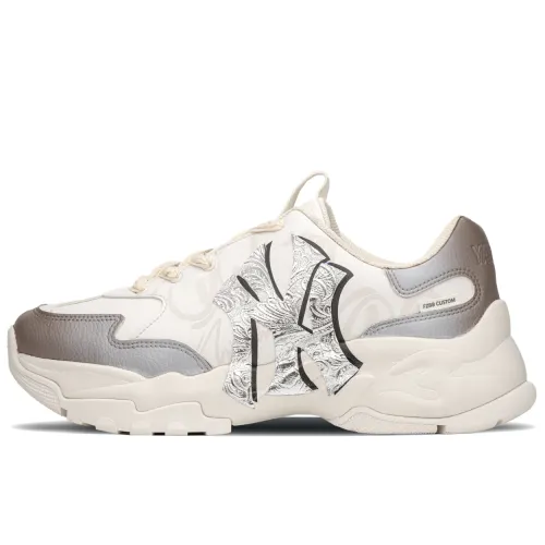 MLB Big Ball Chunky Abrasion Resistant Abrasion Resistant Low top Chunky Sneakers Unisex Khaki Brown