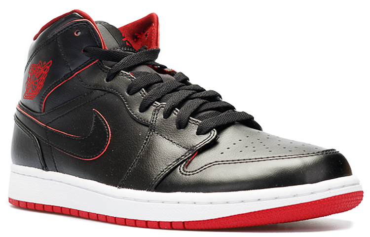 Jordan 1 Retro Mid Black Red White