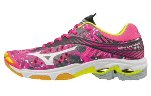 Mizuno Wave Lightning Z4 Volleyball Shoes Unisex Low Top Purple/Pink