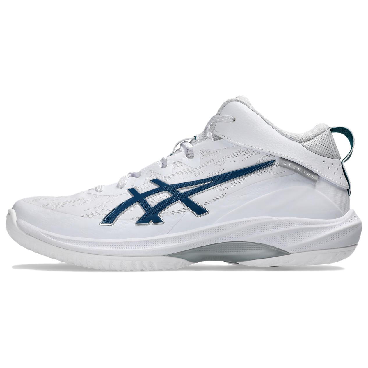 ASICS GELHOOP V17 Cushioning Abrasion Resistant Breathable Rebound Low top Basketball Shoes Unisex White Blue