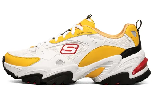 Skechers Stamina V2 Chunky Sneakers Women's Low Top White/Black/Yellow