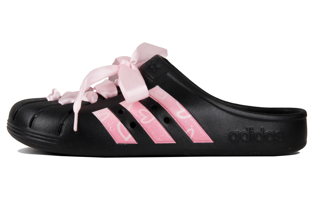 Adidas ADILETTE CLOGS Unisex Black Pink