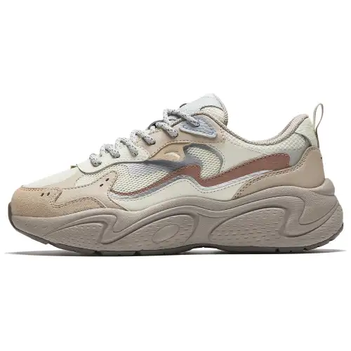 Anta Starlight Slip Resistant, Abrasion Resistant, Breathable Low top Chunky Sneakers Women's Beige Brown