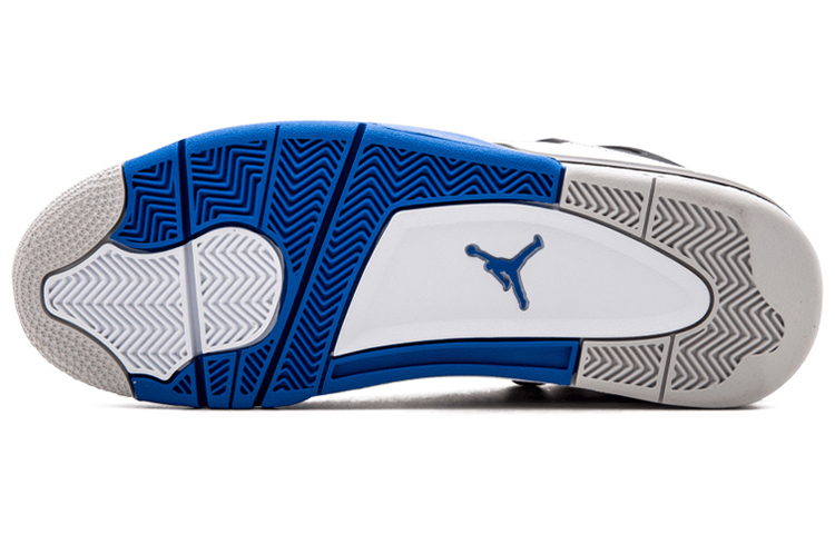 Мужские кроссовки Jordan Air Jordan 4 Retro Motorsports (бело-синие) — 白/大学蓝/黑 — фото 5