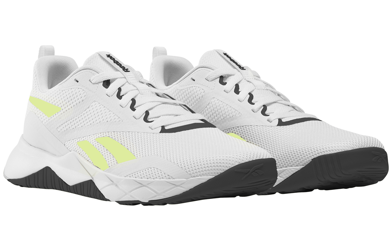 Reebok Abrasion Resistant, Lightweight, And Breathable Low top Training Shoes Men’s White
