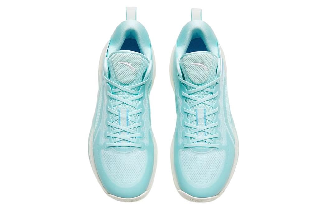 Anta Cement Bubbles 3 Fabric Slip Resistant Abrasion Resistant Low top Basketball Shoes Men’s Ice Refreshing Blue