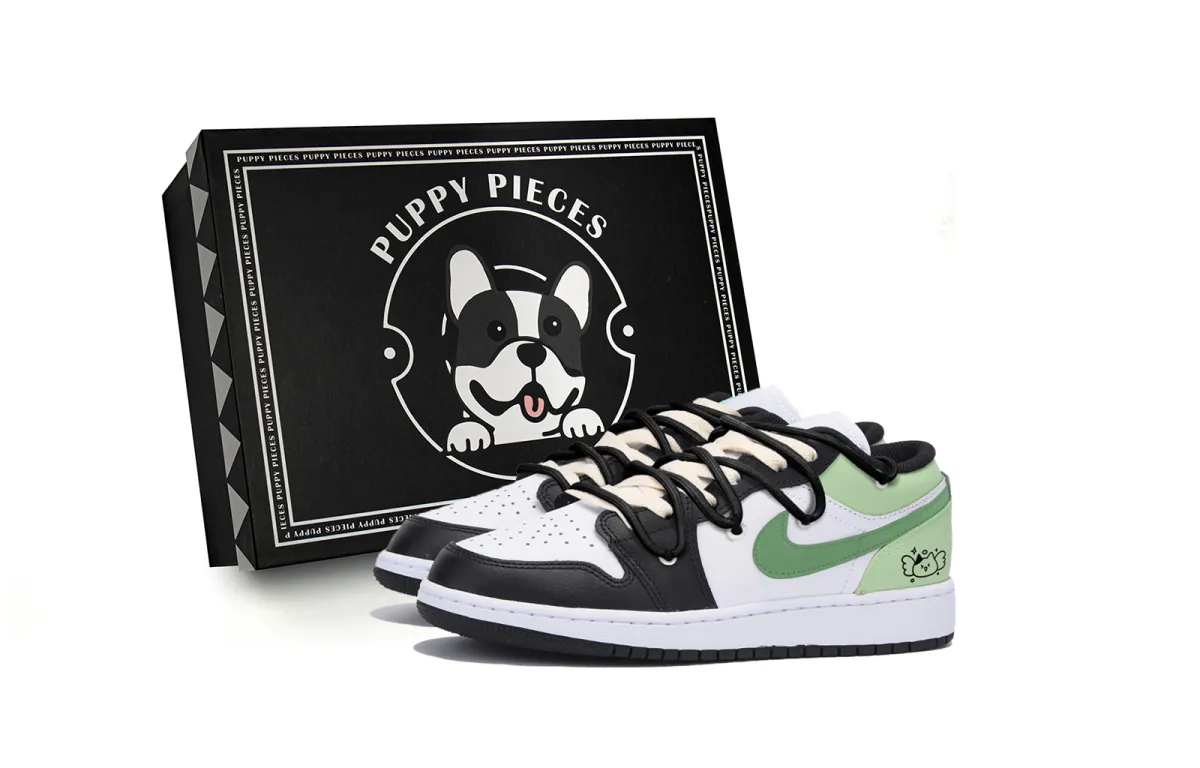 Jordan Air Jordan 1 Vintage Basketball Shoes Men's Low Top Black Green
