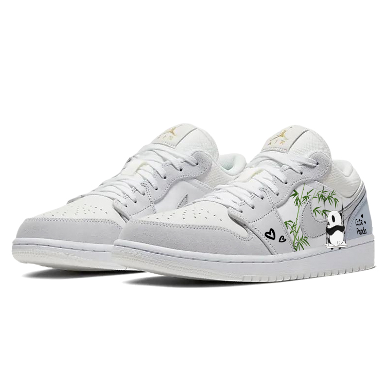 Jordan Air Jordan 1 Vintage Basketball Shoes Unisex Low Top White/Gray