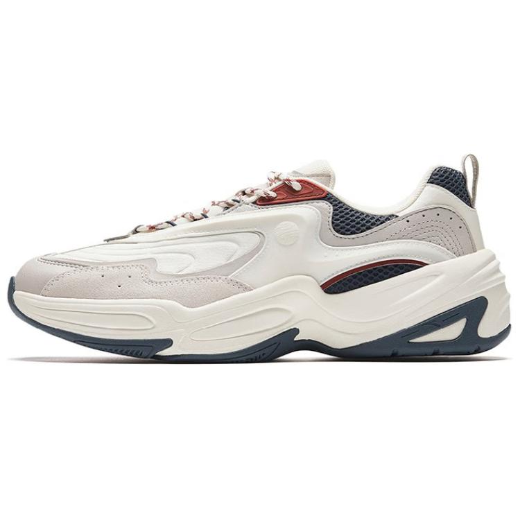 Anta Cross Cushioning Slip Resistant Cushioning Slip Resistant Low top Chunky Sneakers Men's White Gray
