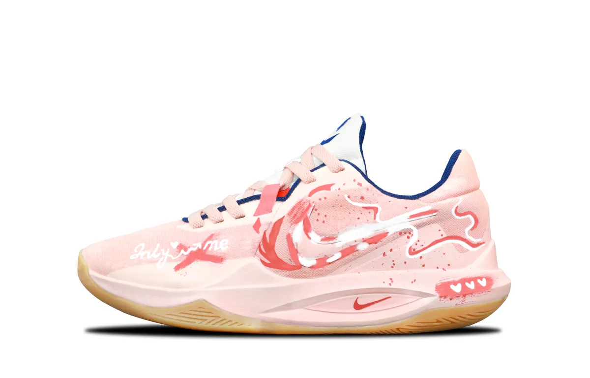 Nike Precision 6 Cushioning Slip Resistant Abrasion Resistant Low top Basketball Shoes Men's Pink