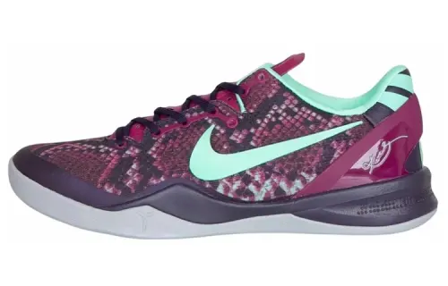 Nike Kobe 8 Pit Viper round toe lace-up non-slip lightweight low-top practical basketball shoes men's purple