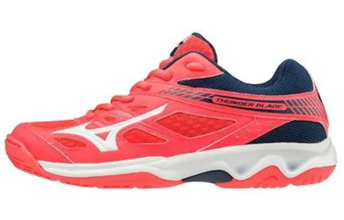 Mizuno Thunder Blade Wear resistant Volleyball Shoes Red Blue Women's