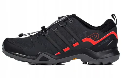 Adidas Terrex Swift R2 Breathable Low top Hiking Shoes Men's Black Red