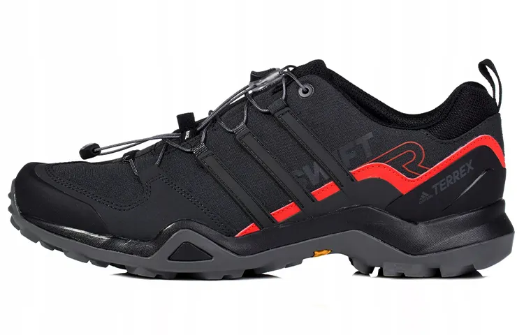 Adidas Terrex Swift R2 Breathable Low top Hiking Shoes Men's Black Red