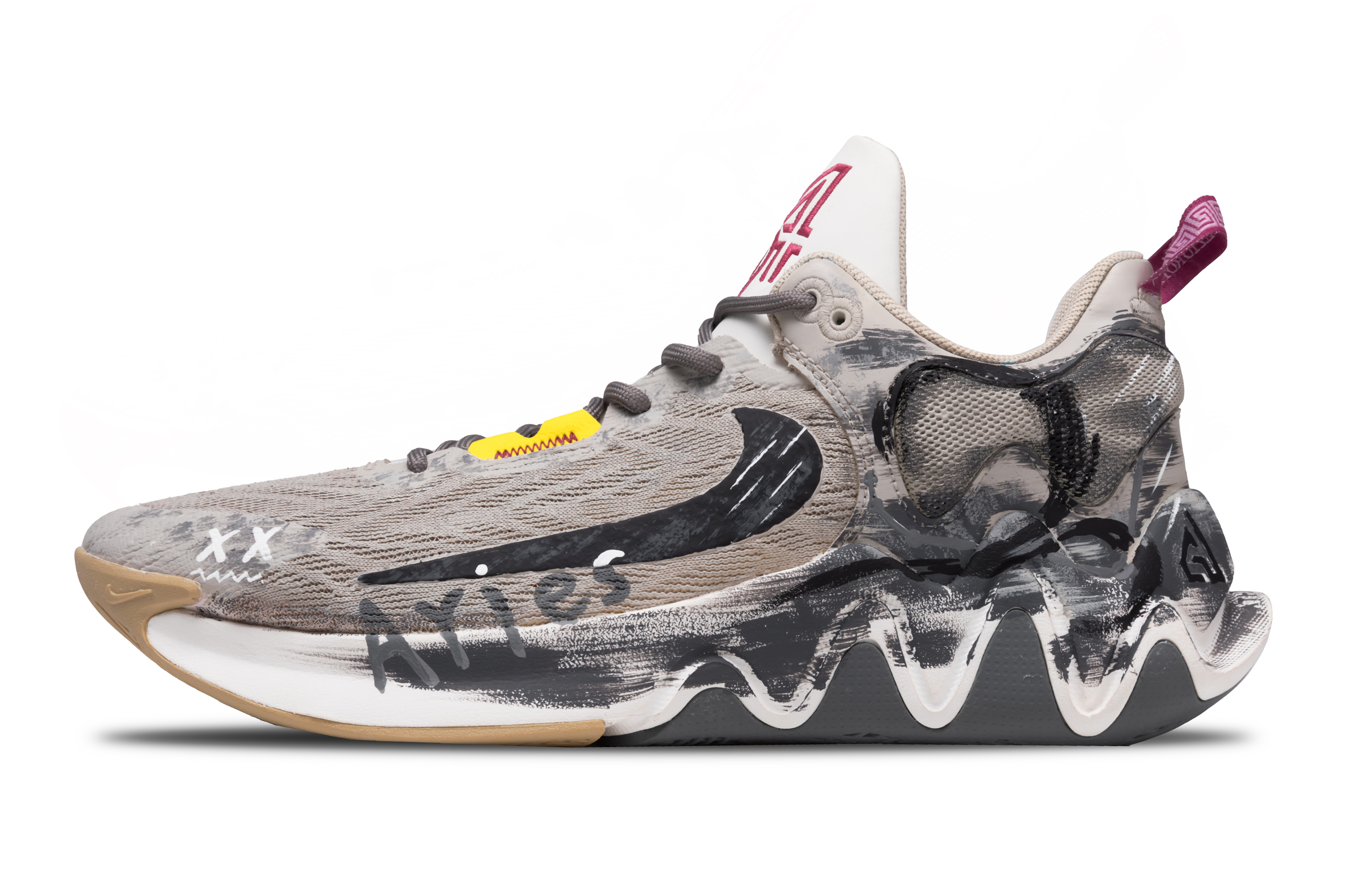 Nike Giannis Immortality 2 Funi Mountains And Seas TPU Abrasion Resistant Low top Basketball Shoes Unisex Gray