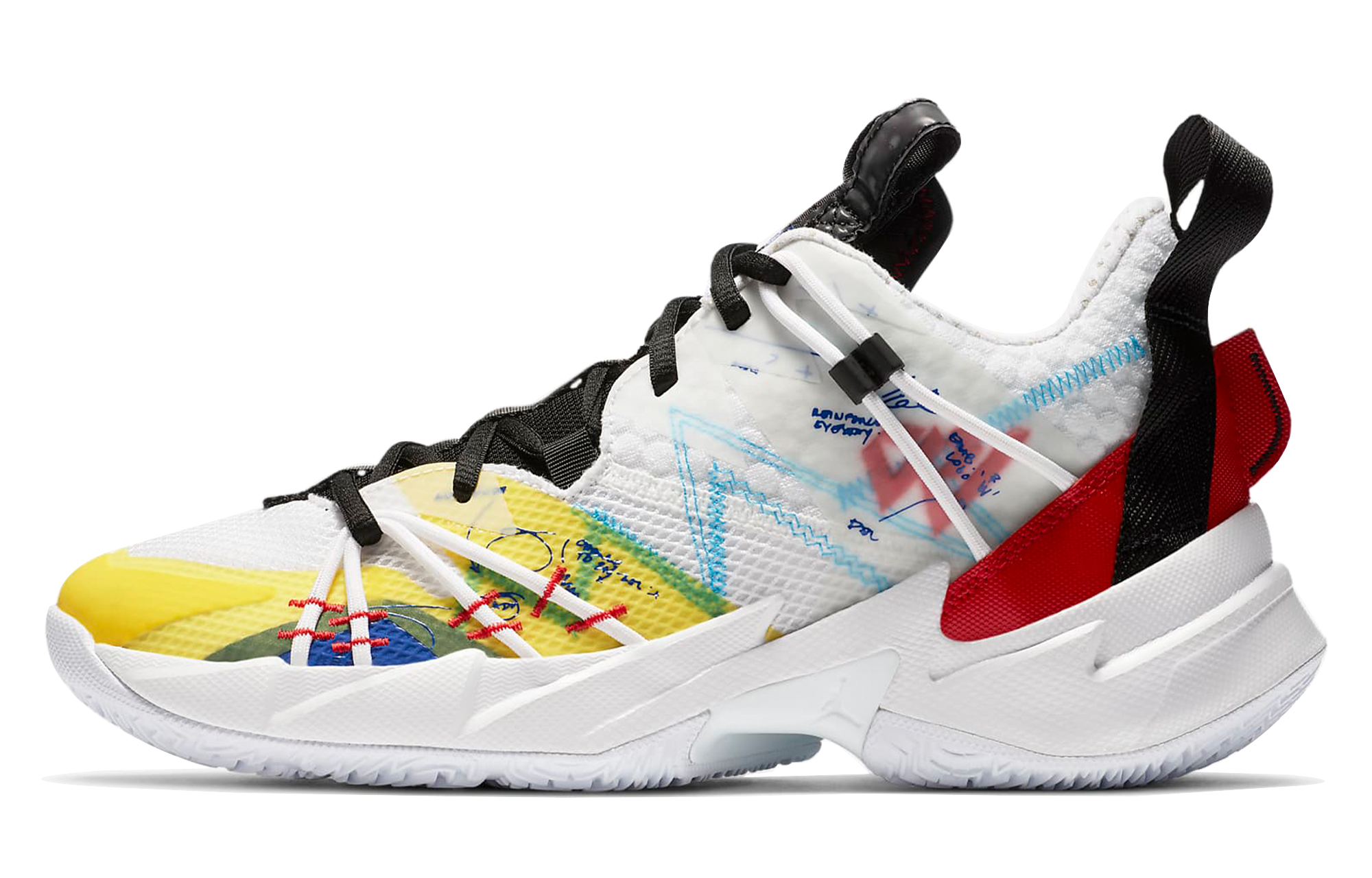 Jordan Why Not Zer0.3 Why Not SE PF Westbrook 3 round toe fabric non-slip wear-resistant shock absorption low-top practical basketball shoes men and women same style white yellow red domestic version