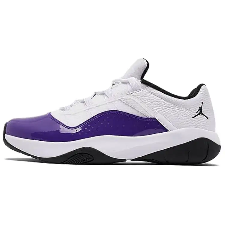 Jordan Air Jordan 11 CMFT Low top Vintage Basketball Shoes Unisex White Purple