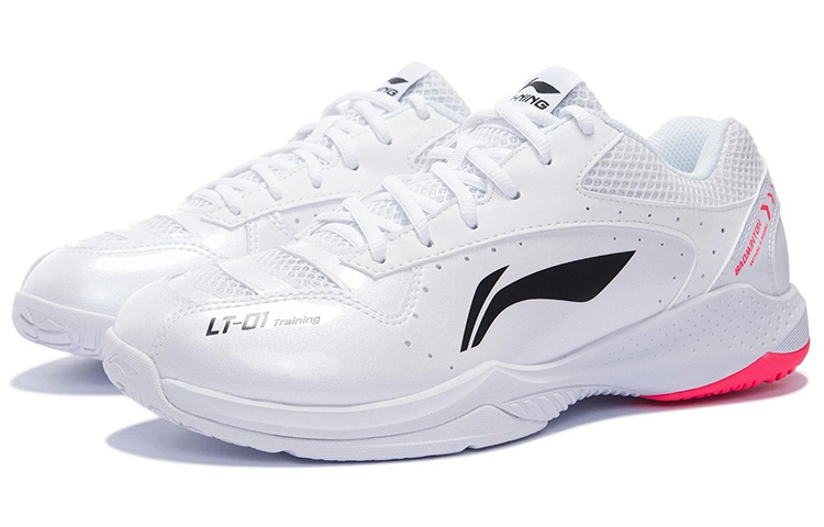 Li Ning Thunder Training Slip Resistant Abrasion Resistant Coverage Support Low top Badminton Shoes Unisex White