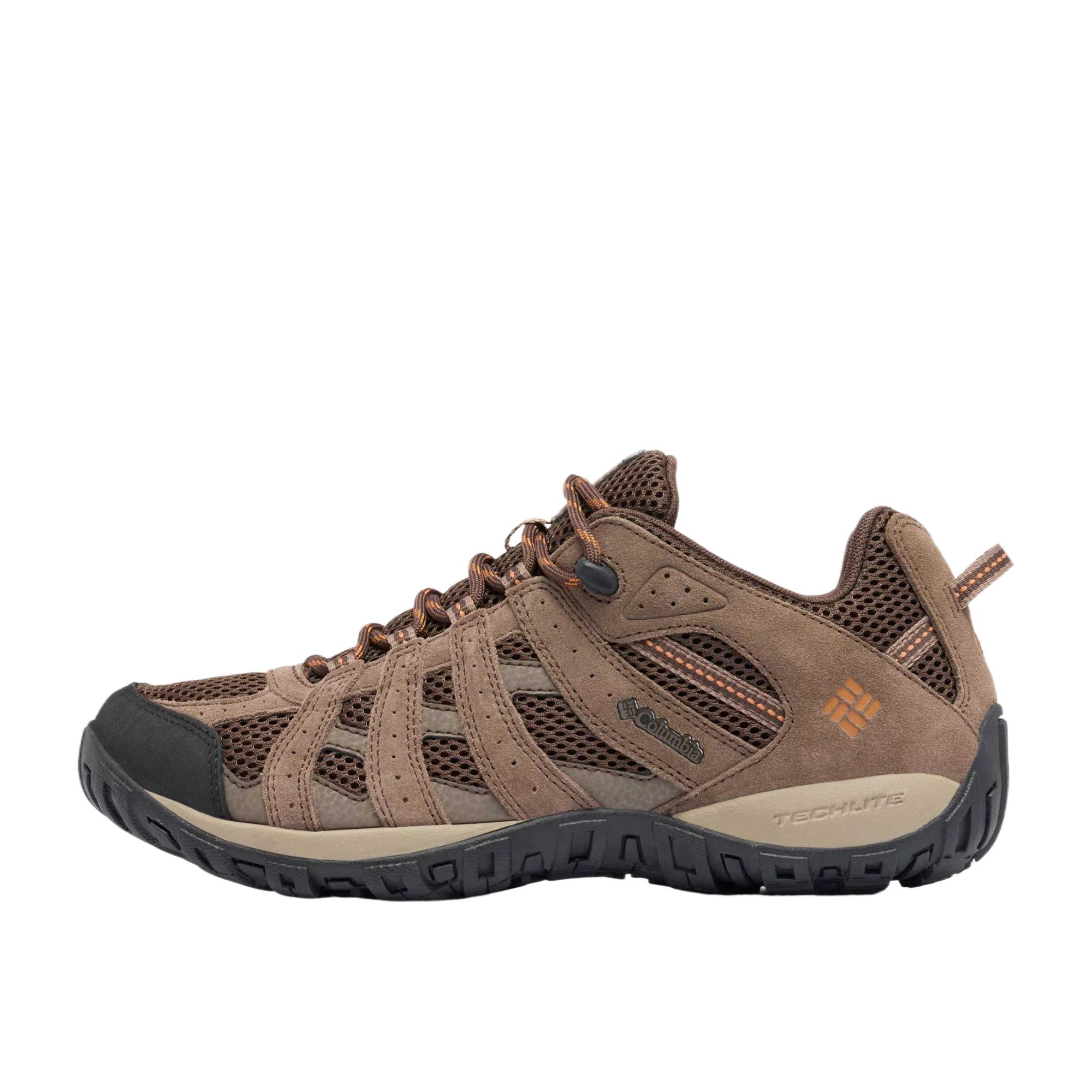Columbia Redmond Cushioning, Slip Resistant, Abrasion Resistant, Waterproof Low Top Hiking Shoes Men’s Black Ginger