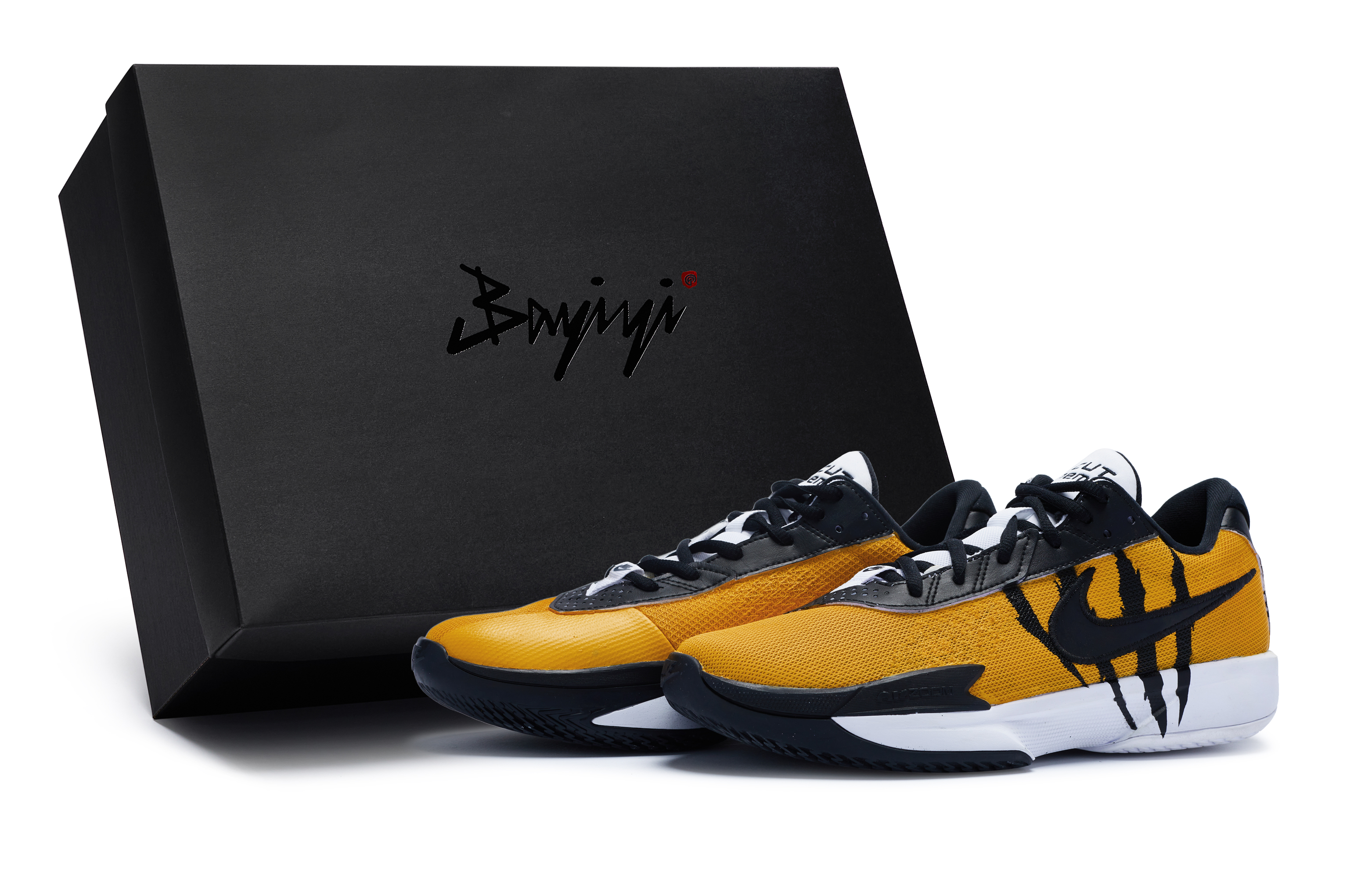Nike Air Zoom G.T. Cut Academy Cushioning Abrasion Resistant Breathable Low top Basketball Shoes Men’s Black Yellow