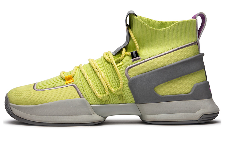 EQLZ EQUALIZER Zero Cell Breathable Coverage Support Balance Mid top Basketball Shoes Unisex Lime Green