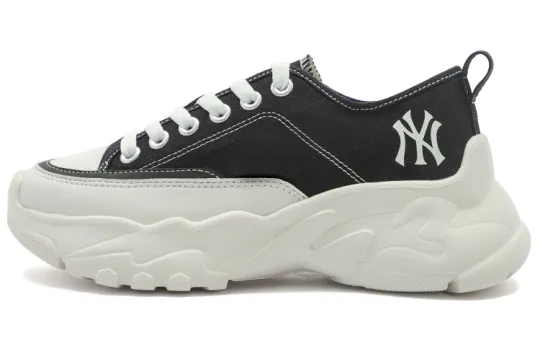MLB Chunky High Platform Abrasion Resistant Abrasion Resistant Low top Chunky Sneakers Unisex Black