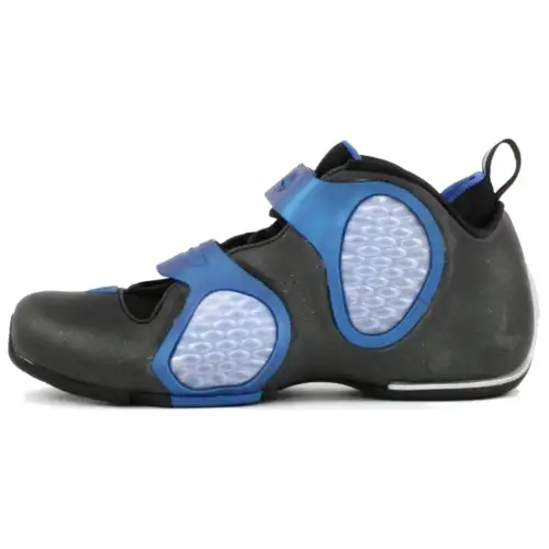 Nike Air Flightposite 3 shock-absorbing and wear-resistant mid-top retro basketball shoes men's black and blue