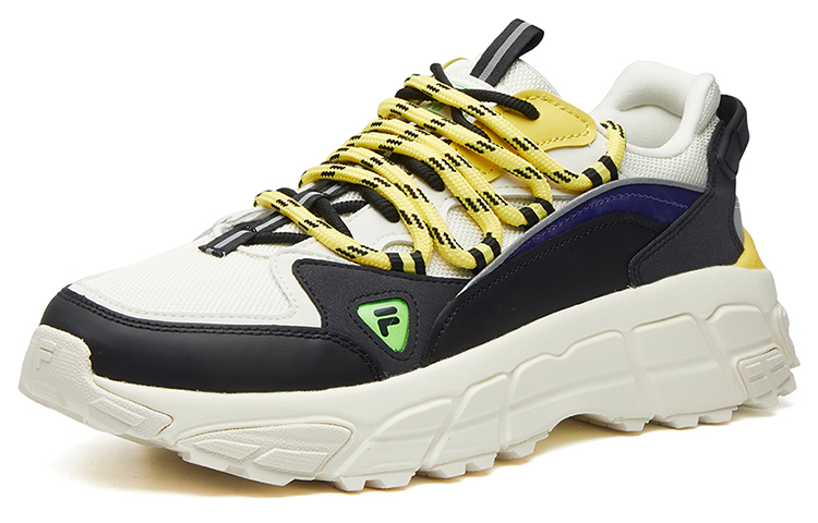 Мужские кроссовки Fila FUSION Skyrunner (черно-бело-желтые) — фото 2